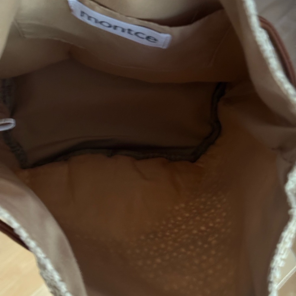 Stylish Cream and Tan Women's Bag - Picture 6 of 7